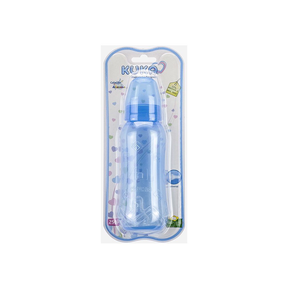1416 mamadeira azul 250ml universal kuka