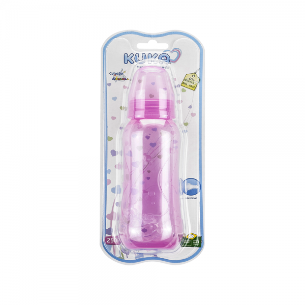 mamadeira rosa 250ml menina kuka