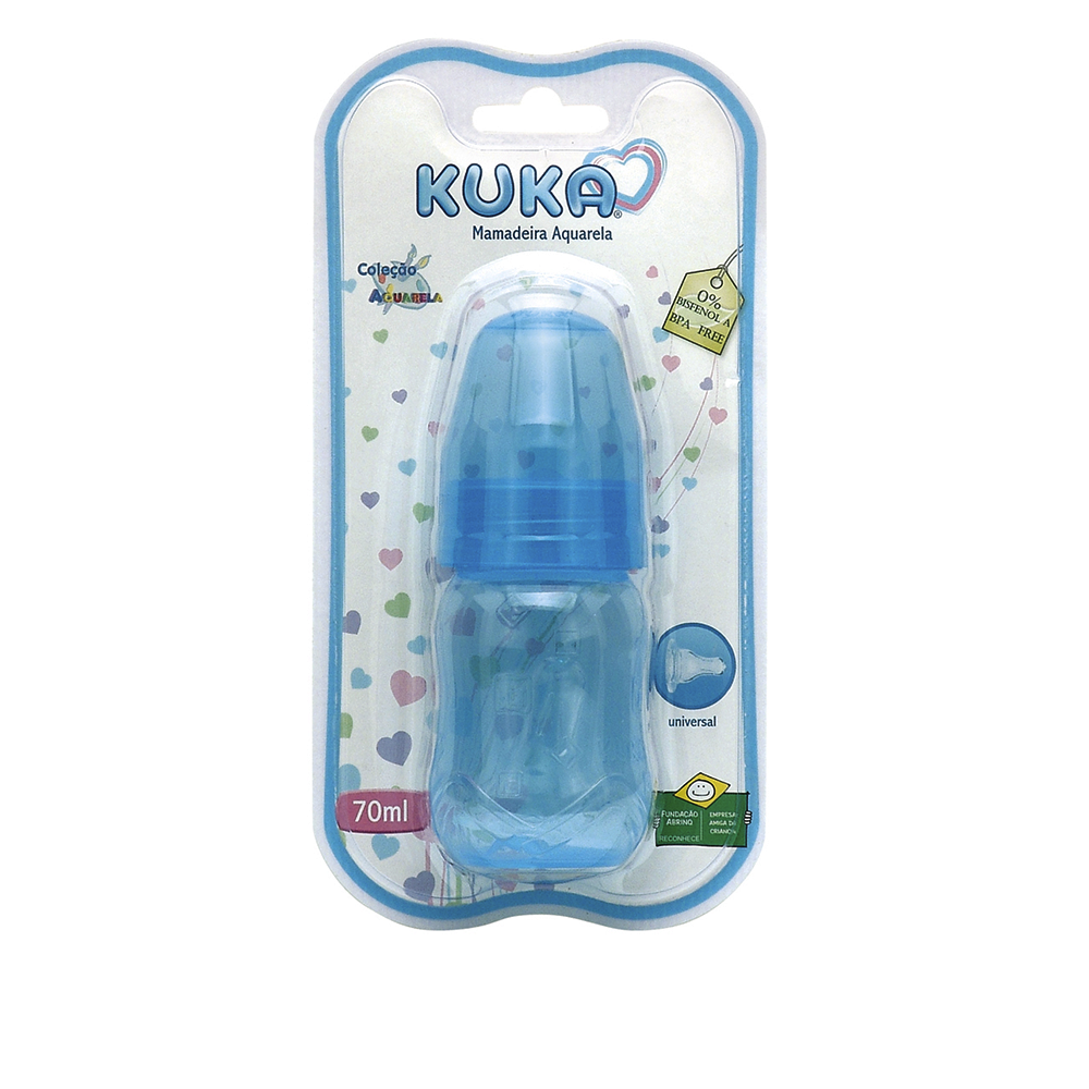 1426 mamadeira xuquinha 70ml azul menino kuka