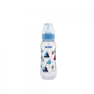 mamadeira bico silicone universal 250ml azul desenhos meninos bebês