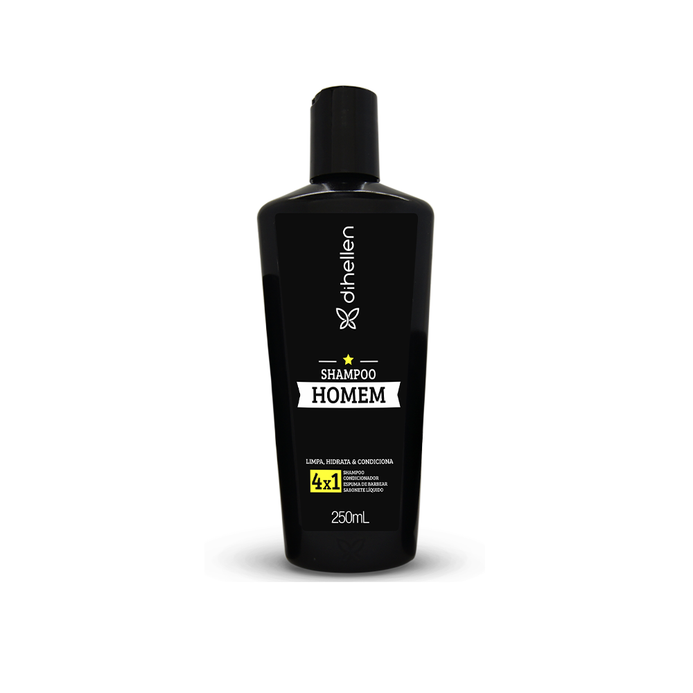 22382 shampoo 4 em 1 shampoo, condicionador, sabonete líquido e espuma de barbear tudo em um único produto de 250ml dihellen