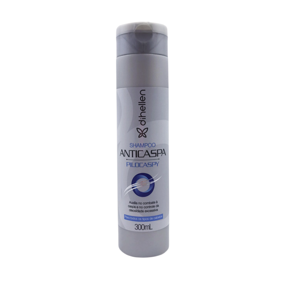 22399 nova embalagem shampoo anticaspa dihellen pilocaspy 300ml